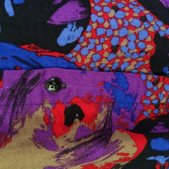 Vtg. Bar Harbor Sportswear Button Down Shirt 8 Blue Red Purple - Picture 7 of 16